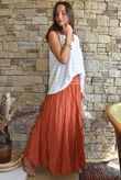 Songbird Bandeau Skirt Dress Rust